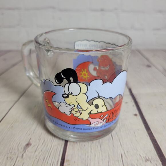 McDonald’s Garfield Glass Mugs Cups 1978 Jim Davis Made In USA Lot Of 3 Vintage - Picture 5 of 8